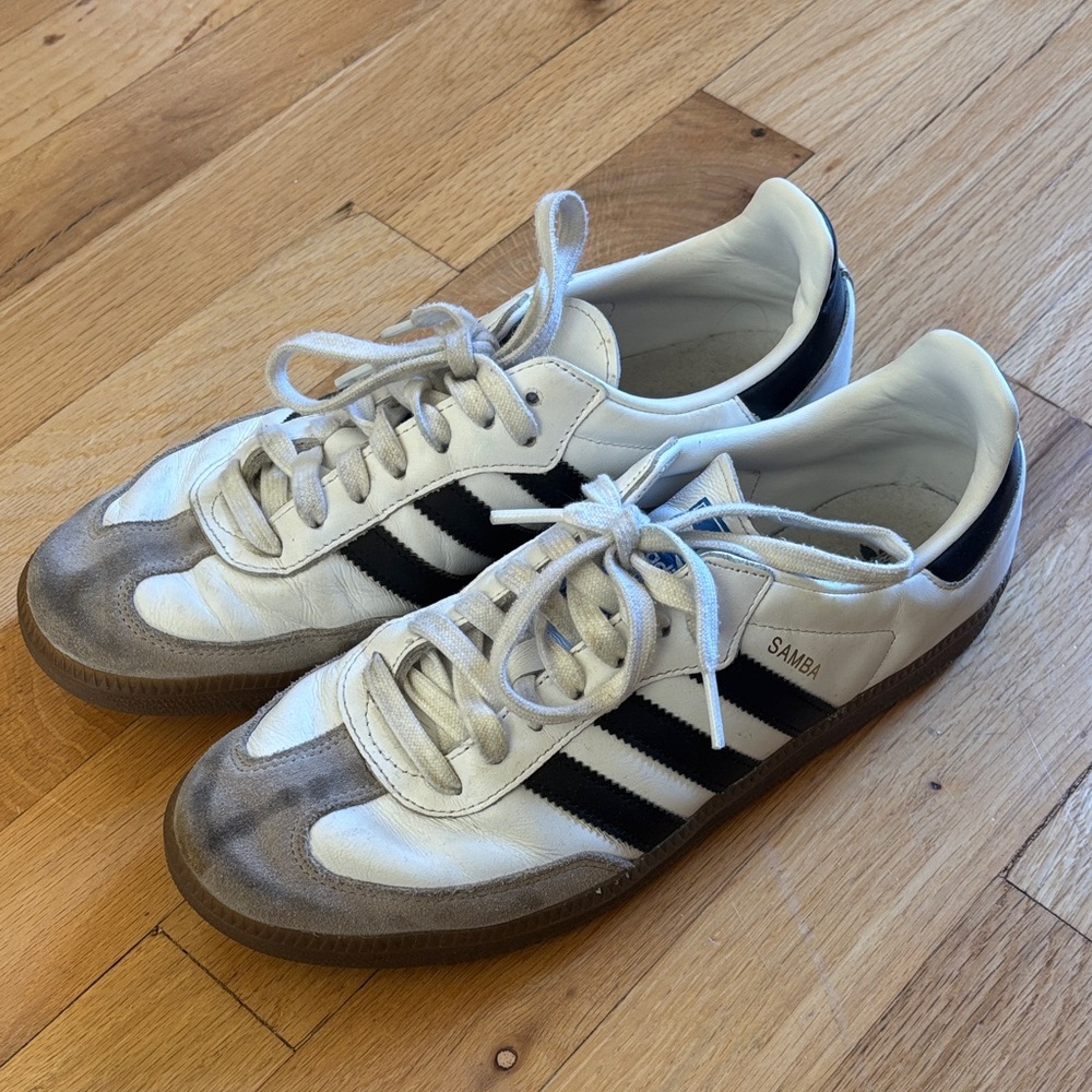 Adidas Samba White and Black Sneakers